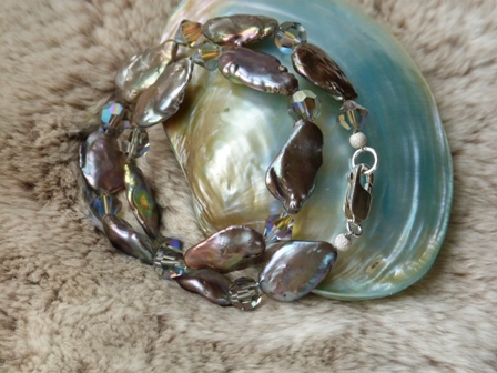 Armband Süßwasserperlen Swarovski