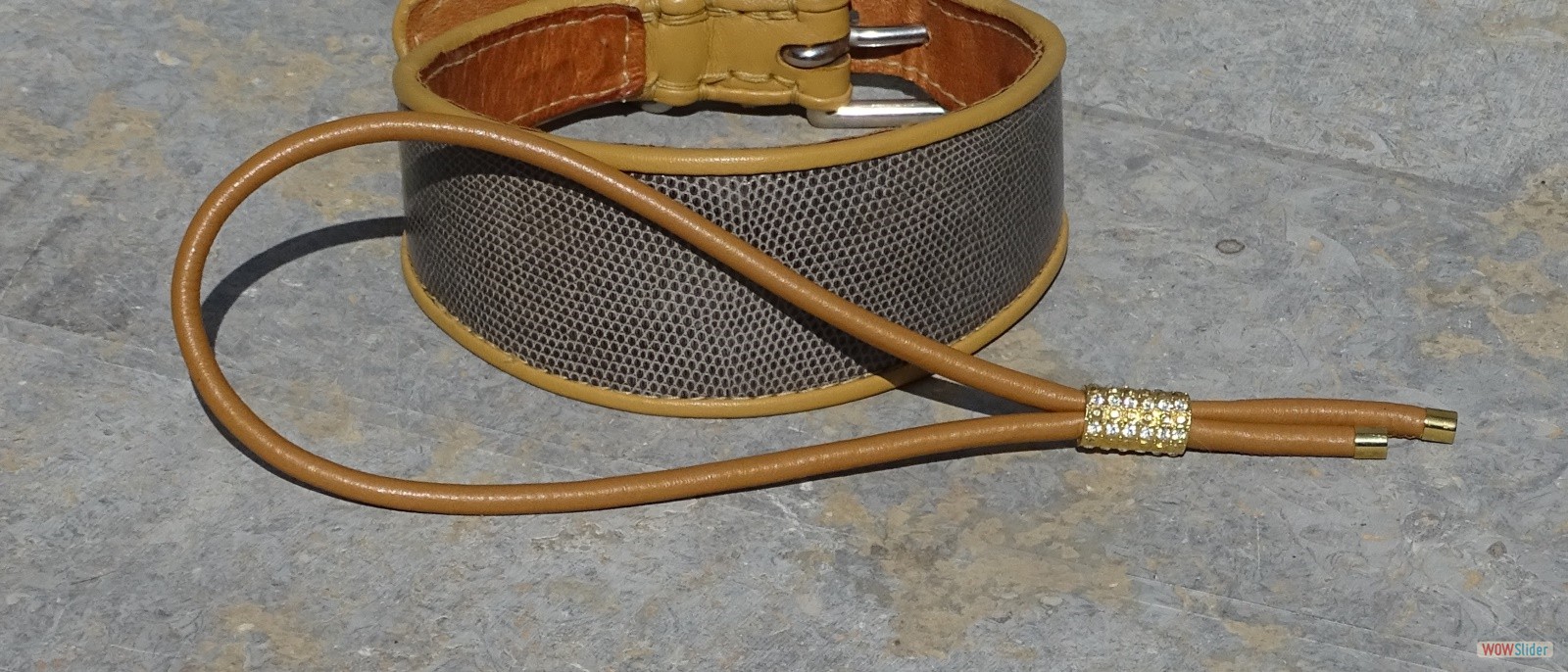 Schmuckband aus Leder zum Kombinieren mit Halsbändern